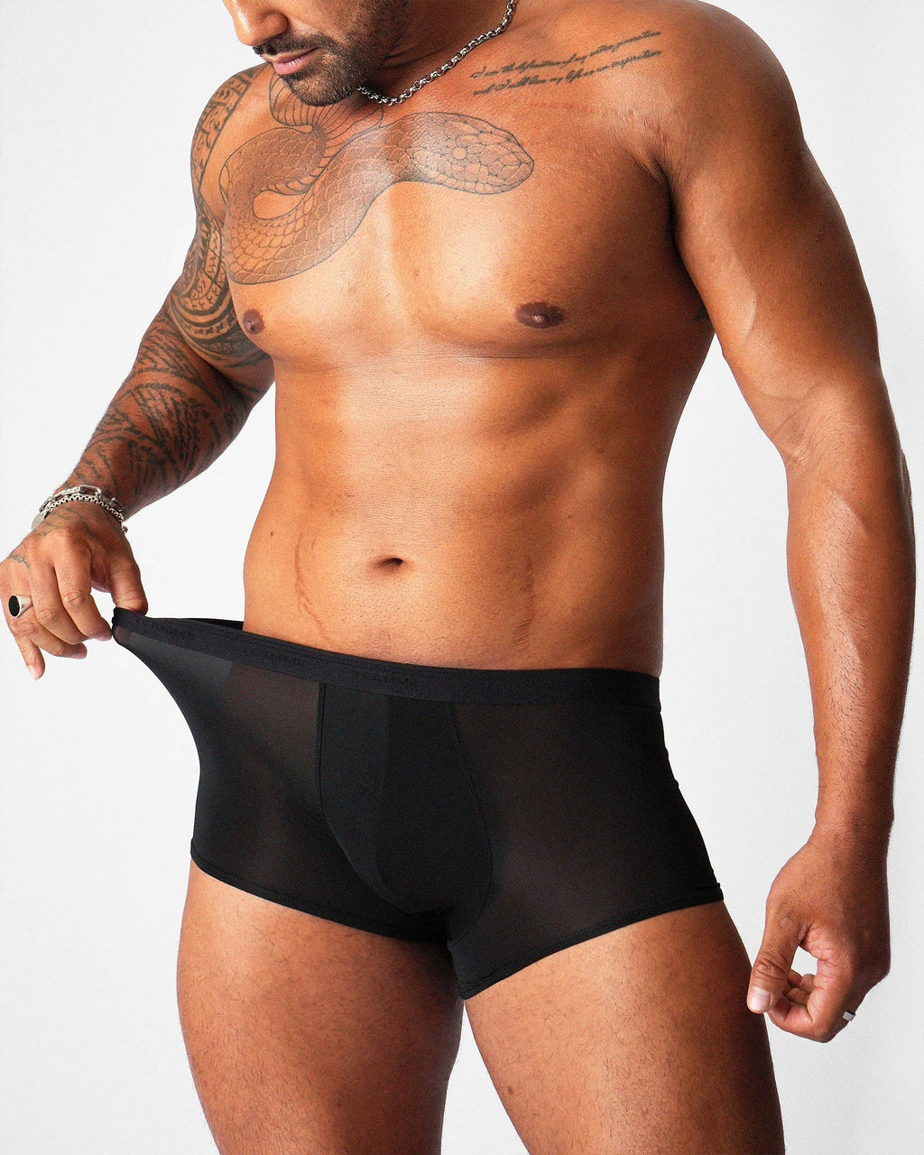 teamm8 Men's Allure Sheer Trunk - Noir