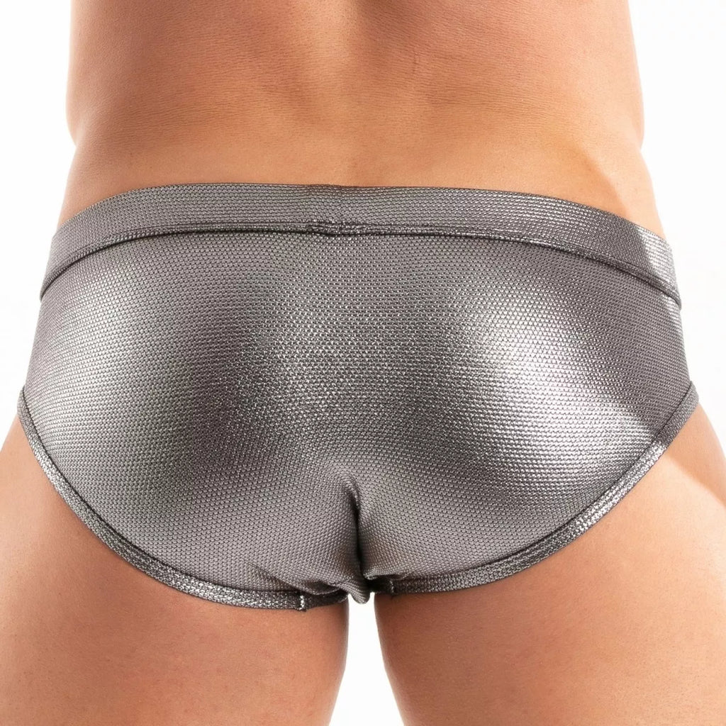 MEATAL SWIM BRIEF SILVER - DealByEthan.gay loves TOF