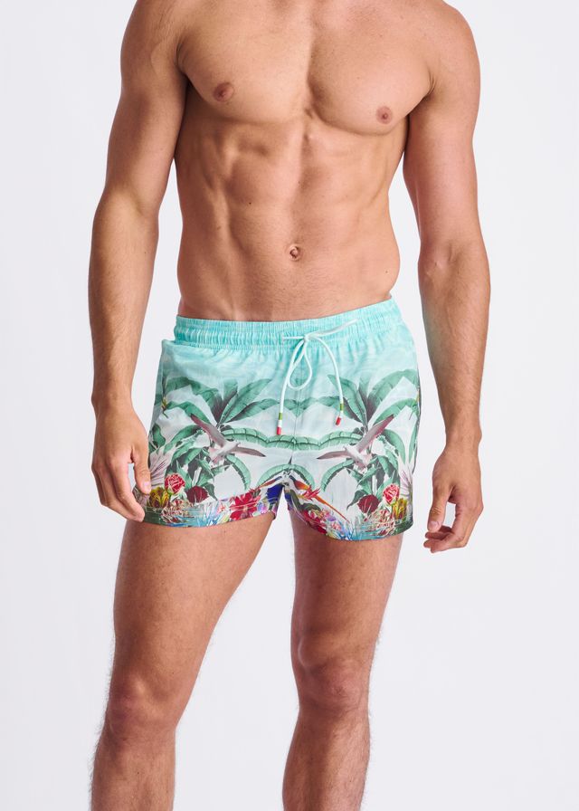 TROPICS PRINT SWIM SHORTS W/ MESH LINING - DealByEthan.gay loves POSTMARC