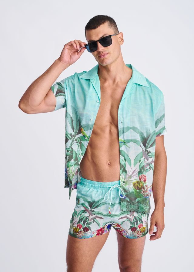TROPICS PRINT SWIM SHORTS W/ MESH LINING - DealByEthan.gay loves POSTMARC