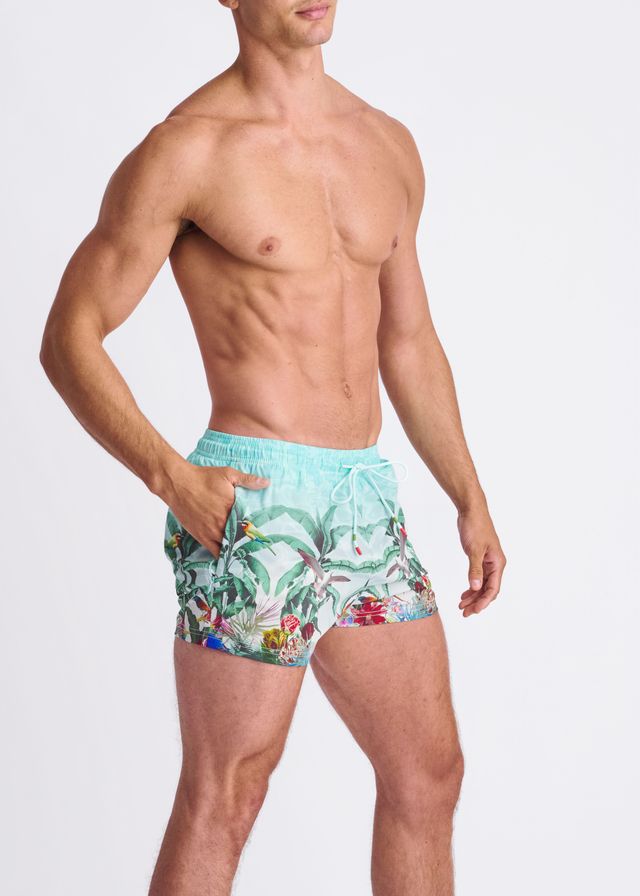 TROPICS PRINT SWIM SHORTS W/ MESH LINING - DealByEthan.gay loves POSTMARC