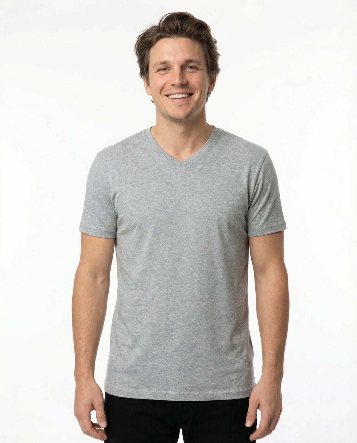 T.R. Premium Men's Solid V-Neck T-Shirt