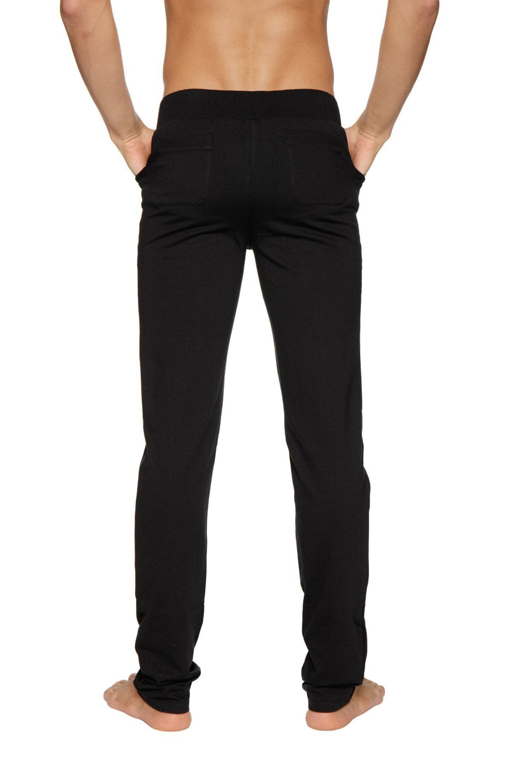 Black tactical urban at home dress pant yoga pant with slim fit elastic waistband and ribbed cuffs