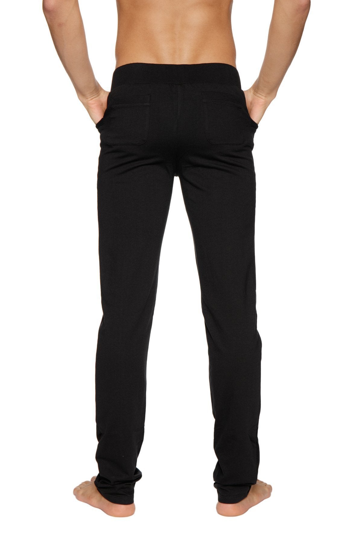 Black tactical urban at home dress pant yoga pant with slim fit elastic waistband and ribbed cuffs