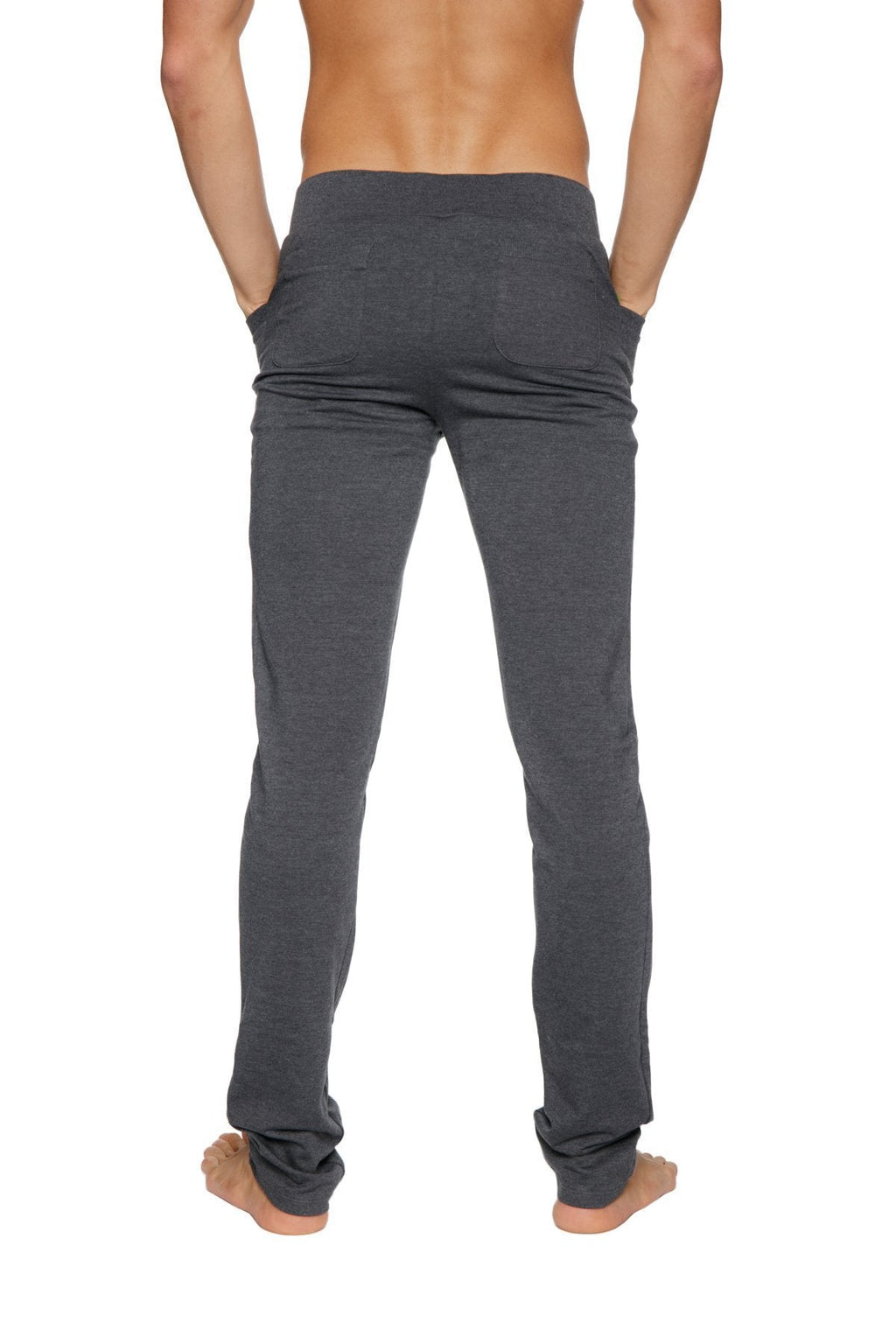 Tactical urban at home dress pant yoga pant in charcoal with soft dark gray fabric relaxed fit and rolled cuffs