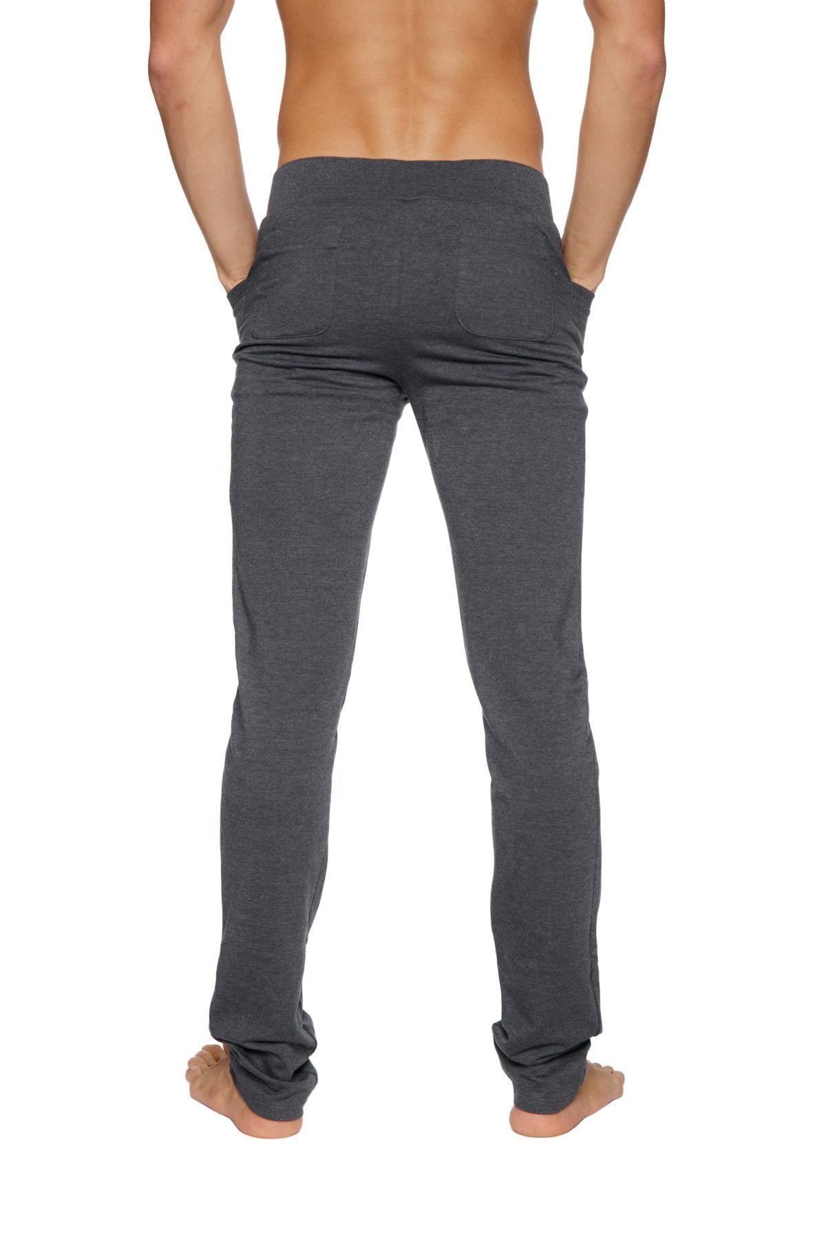 Tactical urban at home dress pant yoga pant in charcoal with soft dark gray fabric relaxed fit and rolled cuffs