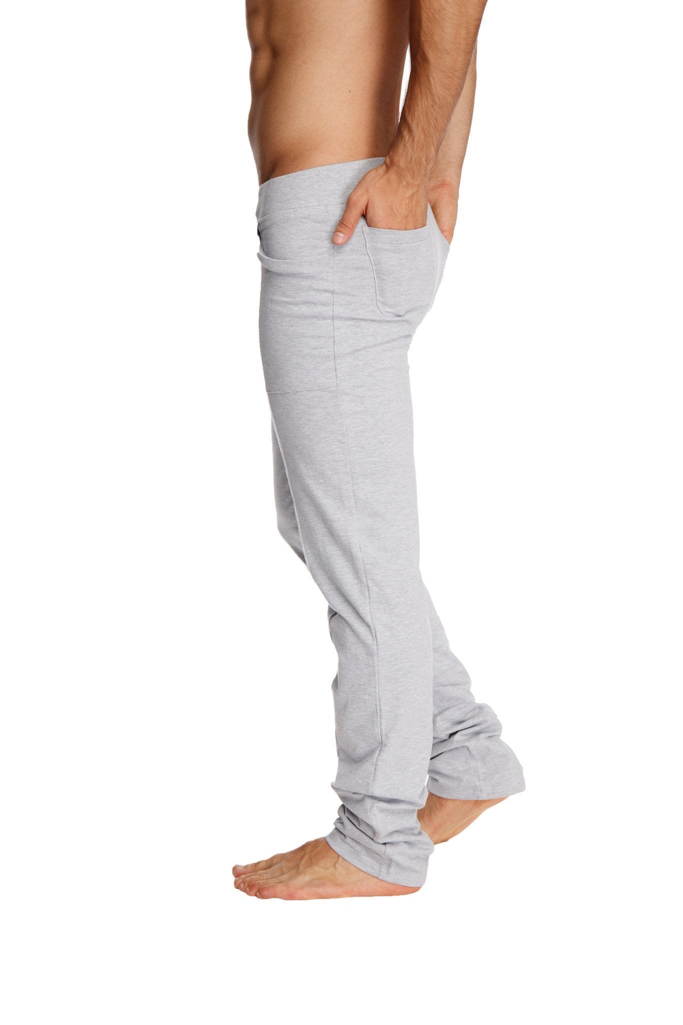 Light gray tactical urban at home dress pant yoga pants in soft fabric with relaxed fit and rolled cuffs