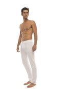 White men’s slim-fit tactical urban dress pant made from stretchy fabric for yoga and home wear