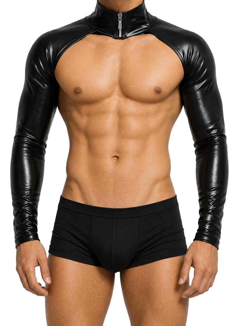 Tartarus Men's Coated Faux Leather Sleeves For Men