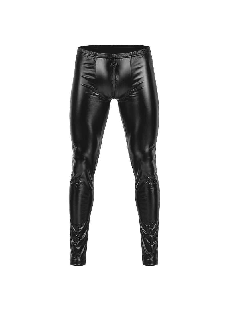 Tartarus Men's Coated Low Rise Legging With Zipper