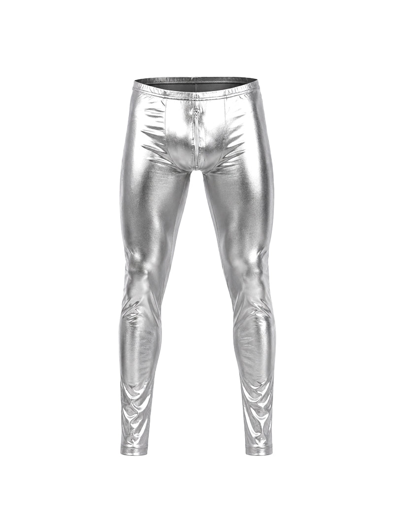 Tartarus Men's Coated Low Rise Legging With Zipper