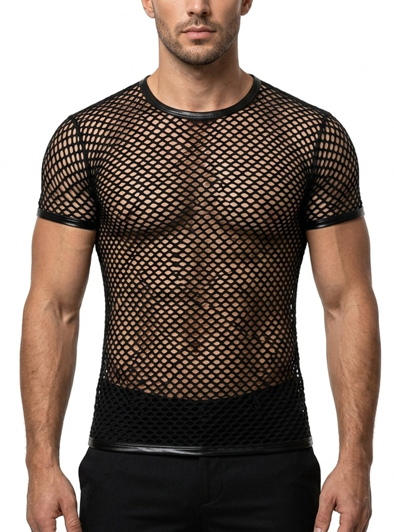 Tartarus Men's Fishnet T-Shirt, Lightweight Tee