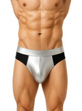 Tartarus Men's Low Rise Coated Two-Tone Jockstrap Metallic Underwear