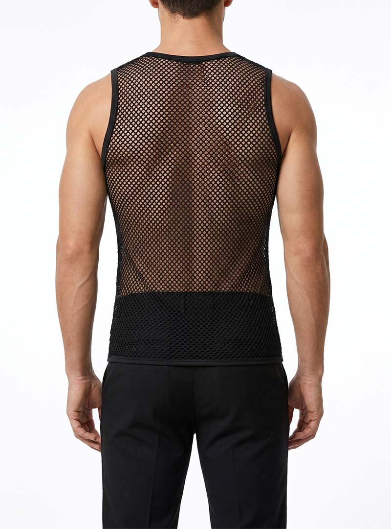 Tartarus Men's Stretch Mesh Sleeveless Top, Tank Top
