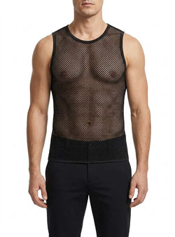 Camiseta de tirantes de malla elástica para hombre Tartarus, camiseta sin mangas