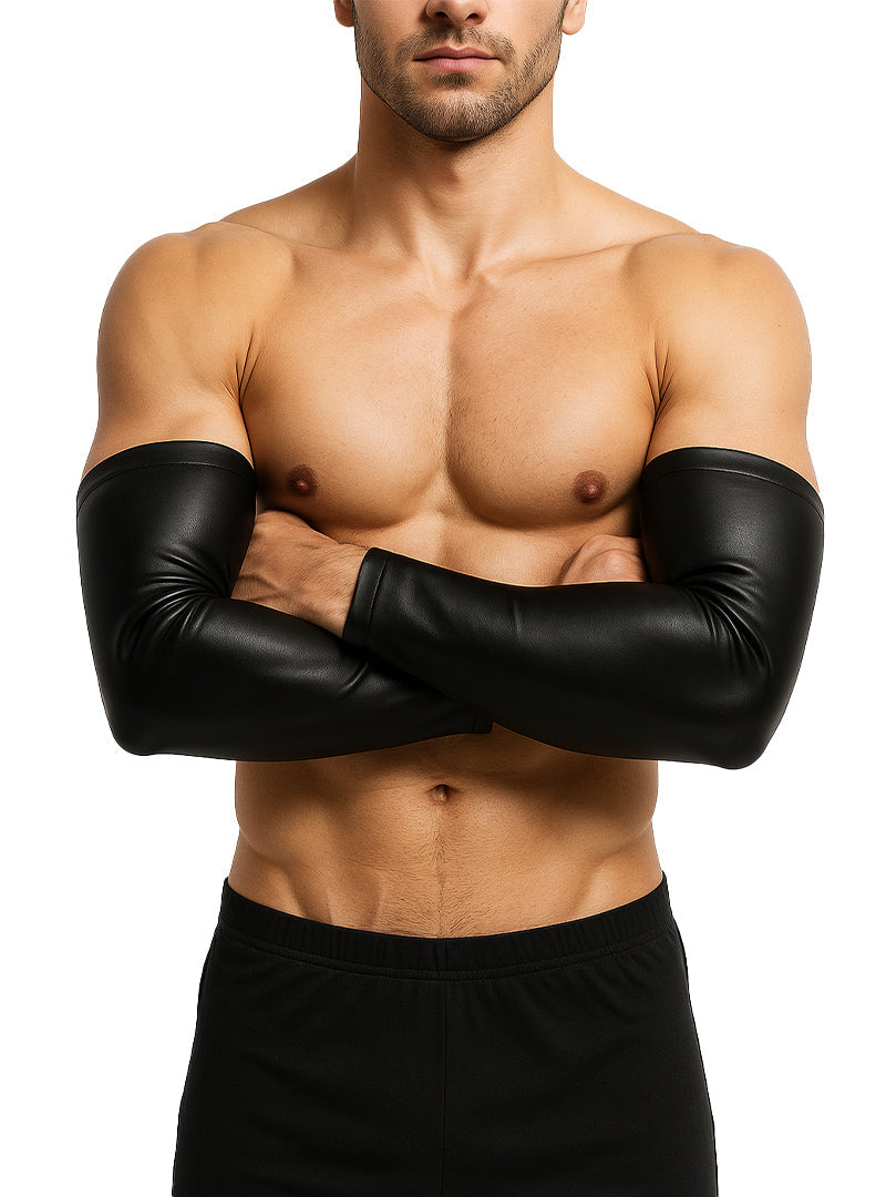 Tartarus Men's Coated Faux Leather Arm Bands