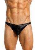 Tartarus Men's Coated Low Rise Faux Leather Thong