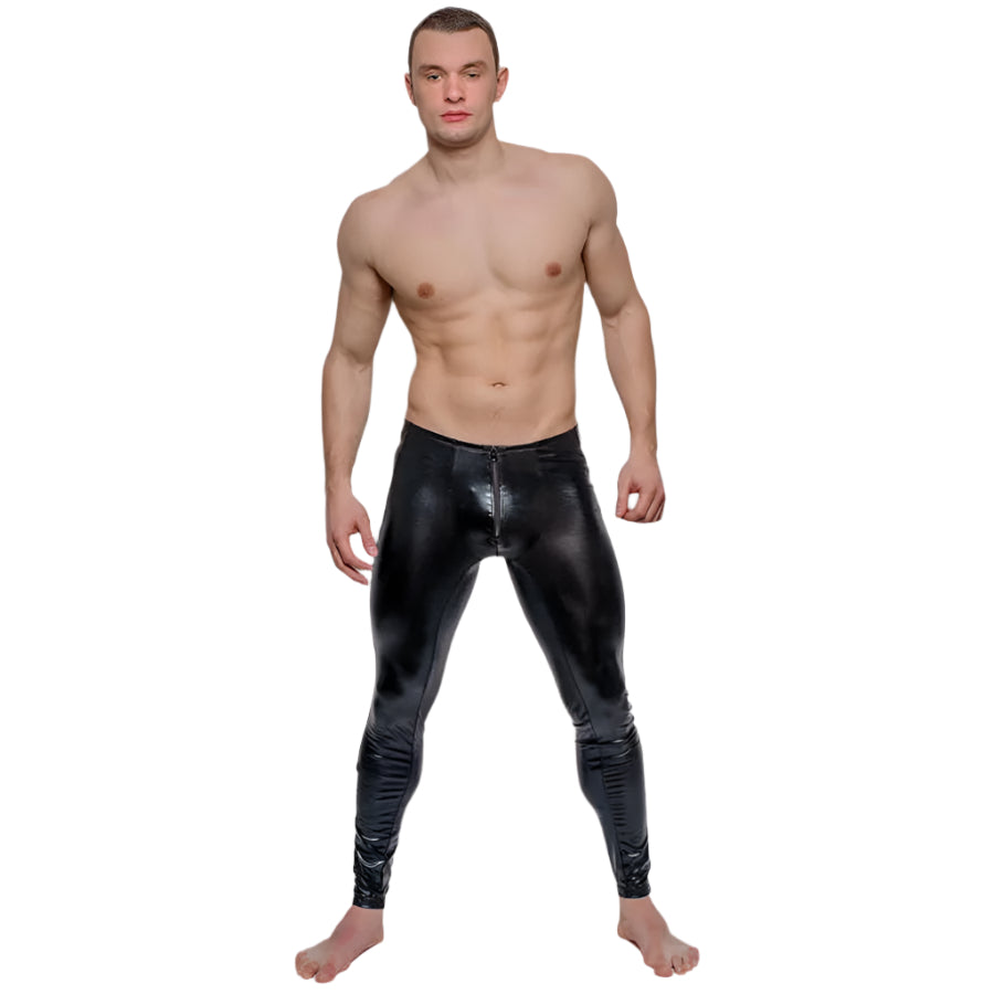 Tartarus Coated Low Rise Legging With Zipper