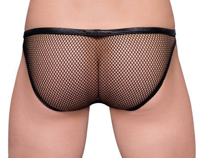 Tartarus Men's Mini Fishnet Brief, See-Through Underwear