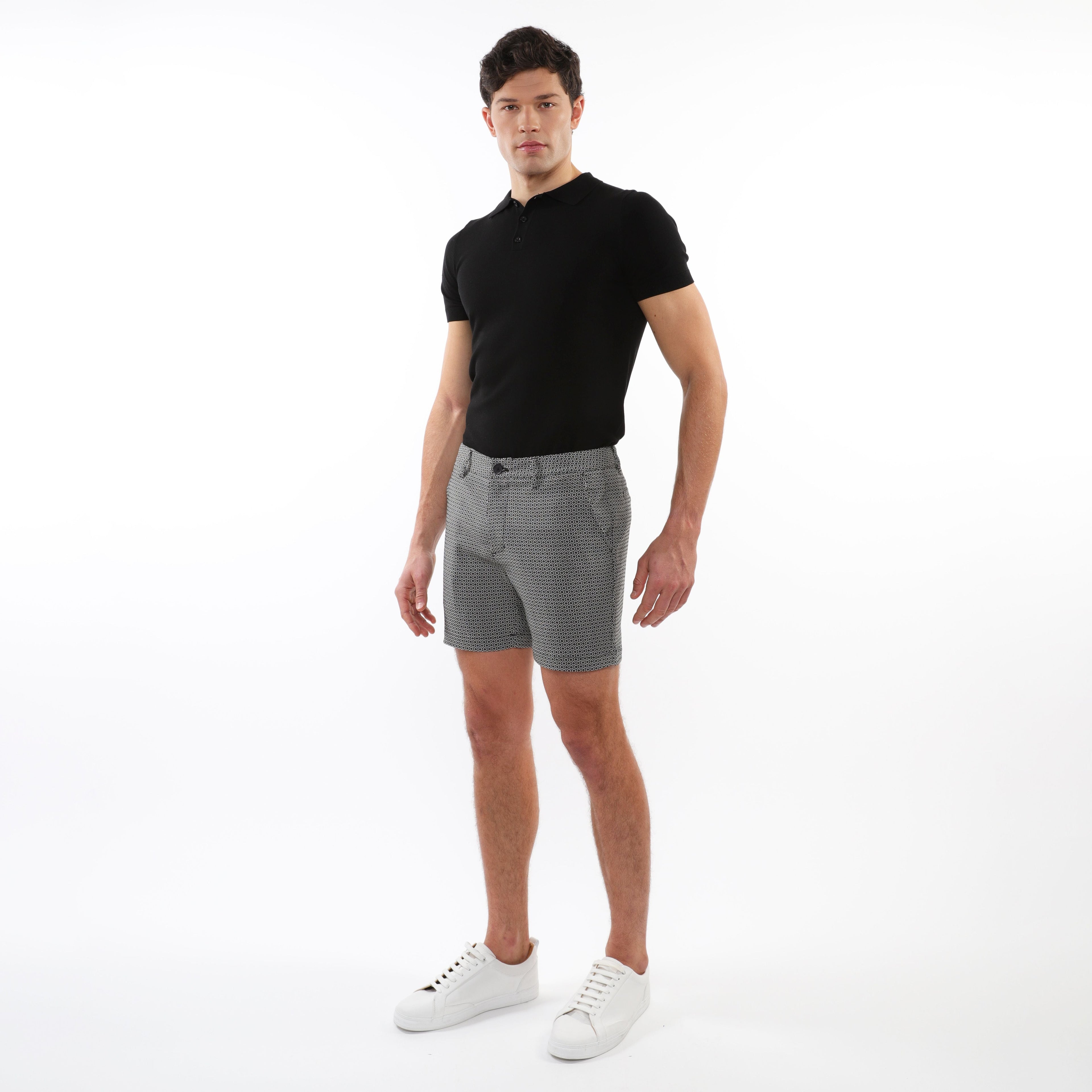 Textured Jacquard Stretch Chino Shorts - DealByEthan.gay loves POSTMARC