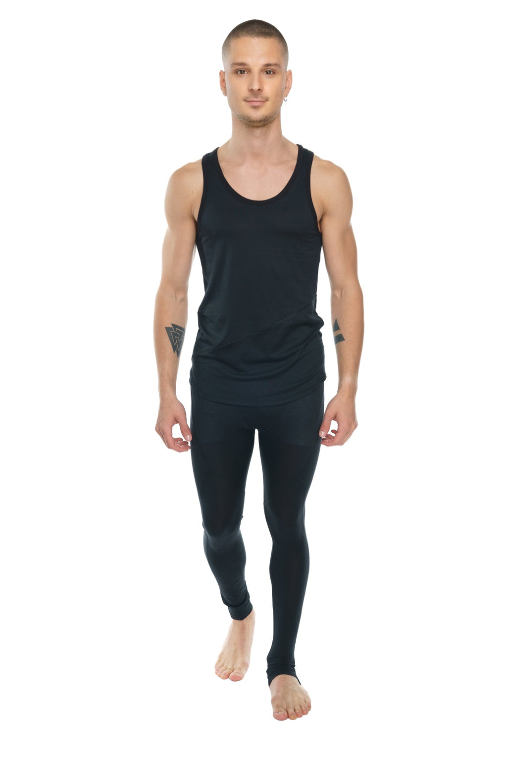 Black carbon perfect tank sleeveless form-fitting tank top with rounded neckline ideal for layering or workouts