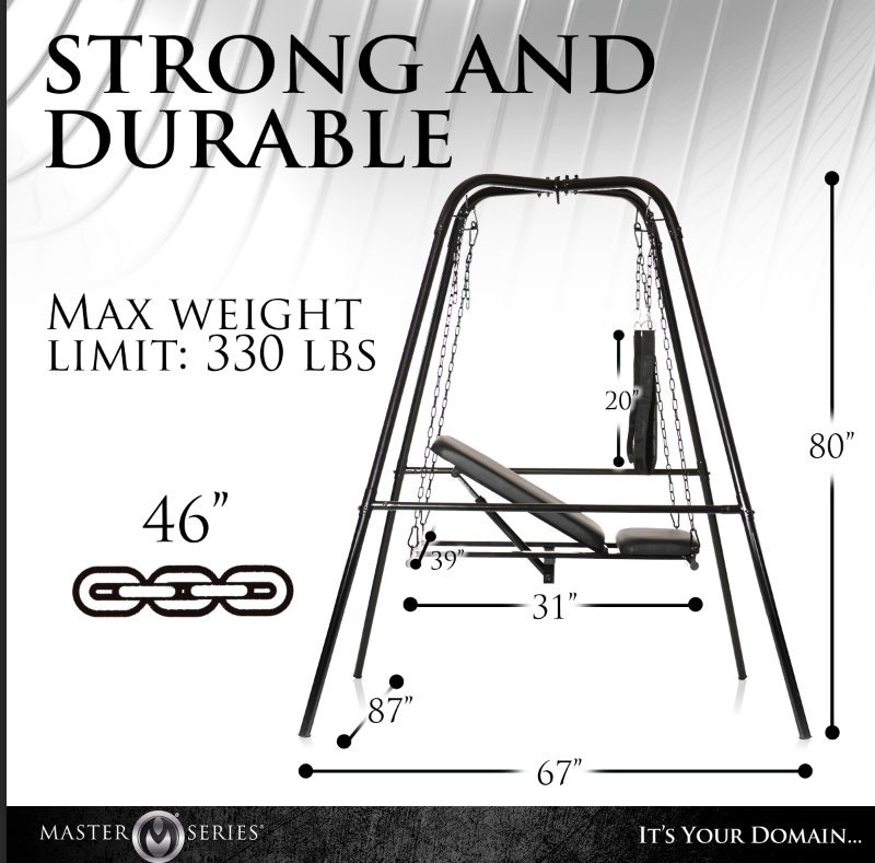 Columpio sexual ajustable con trono y soporte