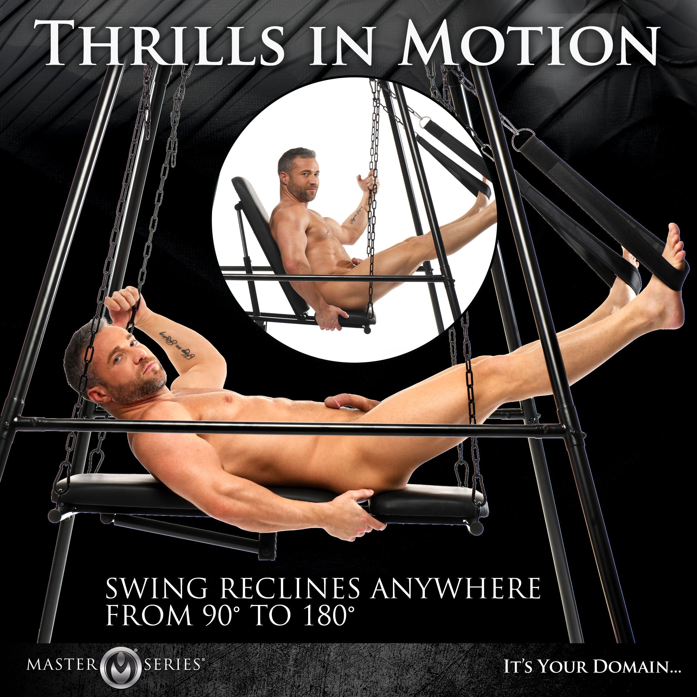 Columpio sexual ajustable con trono y soporte