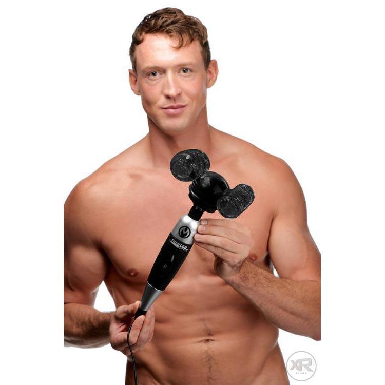 Thunder Stroke 2-in-1-Masturbationsaufsatz mit Zauberstab