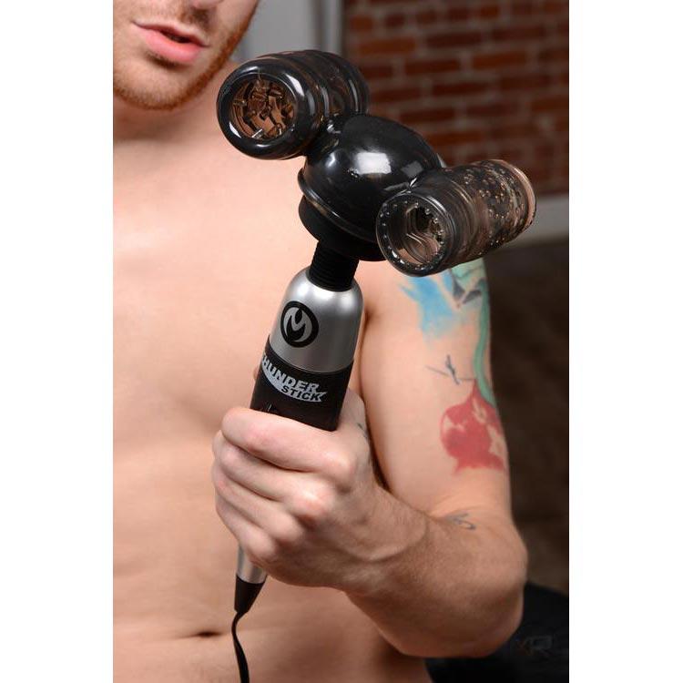 Thunder Stroke 2-in-1-Masturbationsaufsatz mit Zauberstab