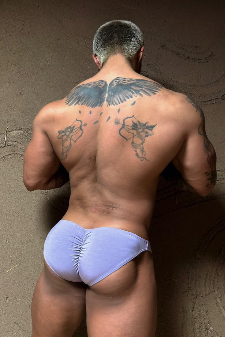 JJ Malibu Premium Modal Scrunch-Back Cheeky Brief - Lavanda empolvado