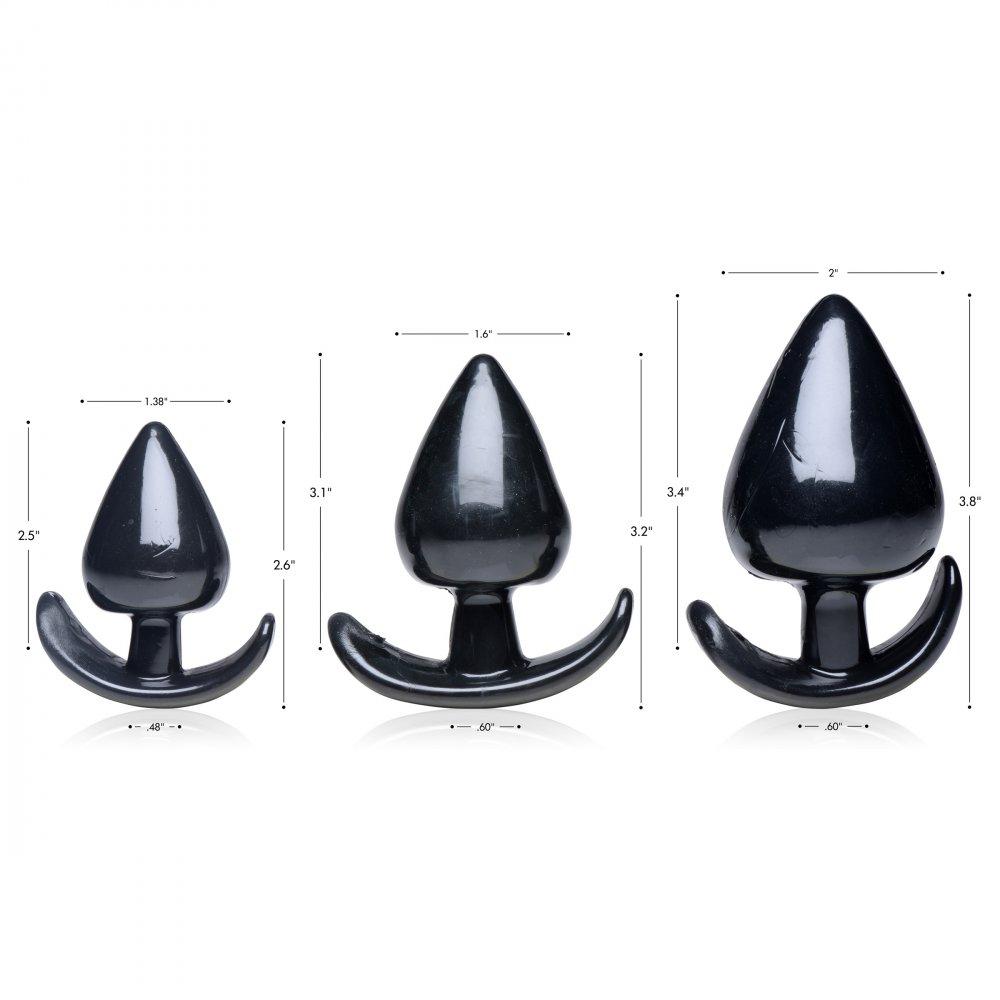 Juego de tapones anales de 3 piezas Triple Spades