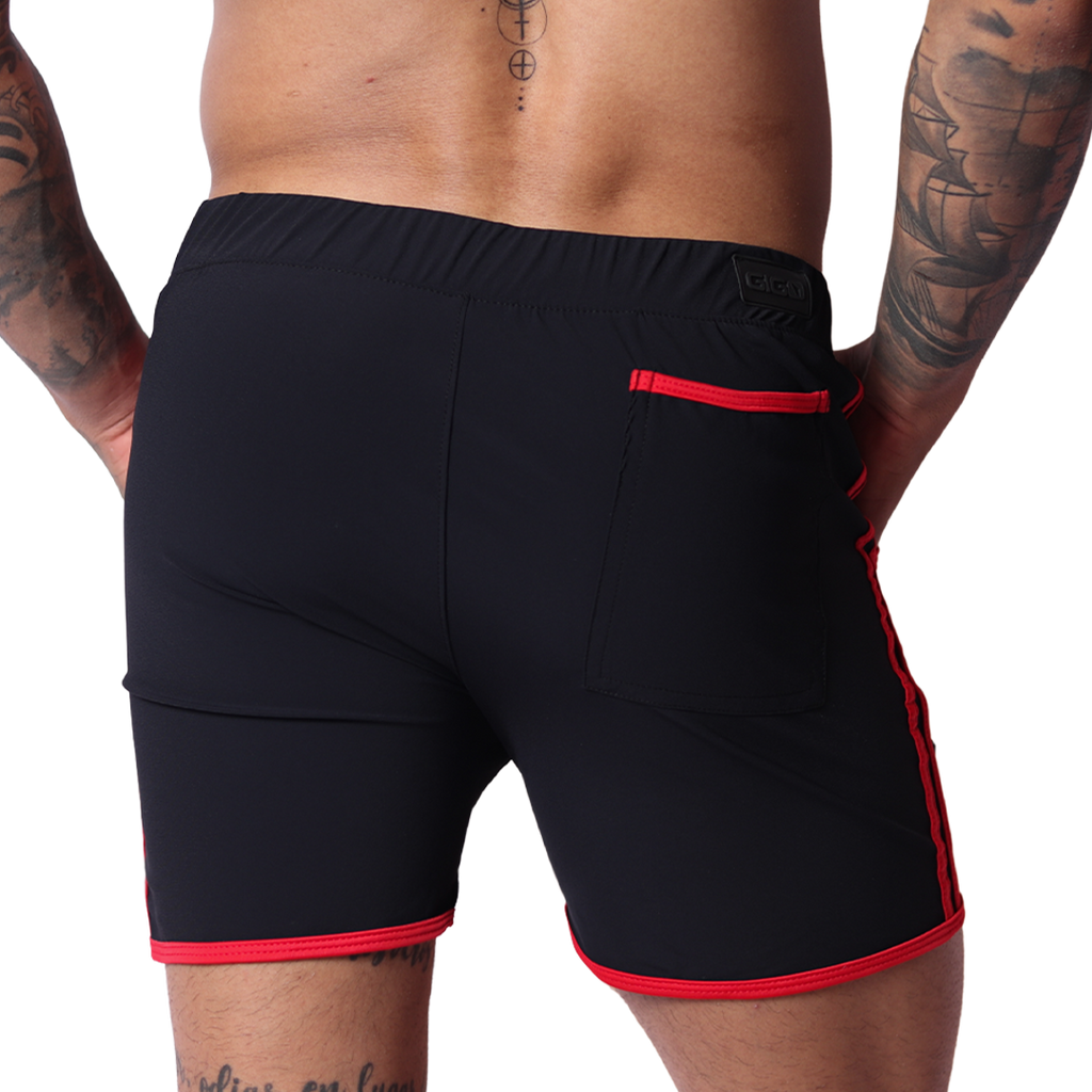 Typer Black Shorts back view by Gigo Underwear