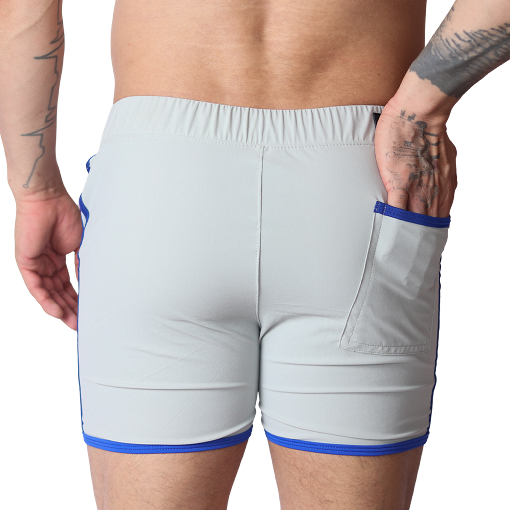 Typer Gray Shorts back view by Gigo Underwear