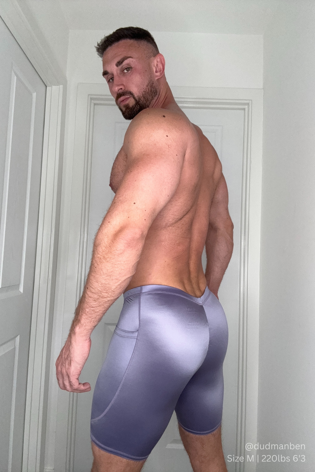 Lustrous Scrunch-Butt 6.5" Bike Shorts - Lavender Pearl