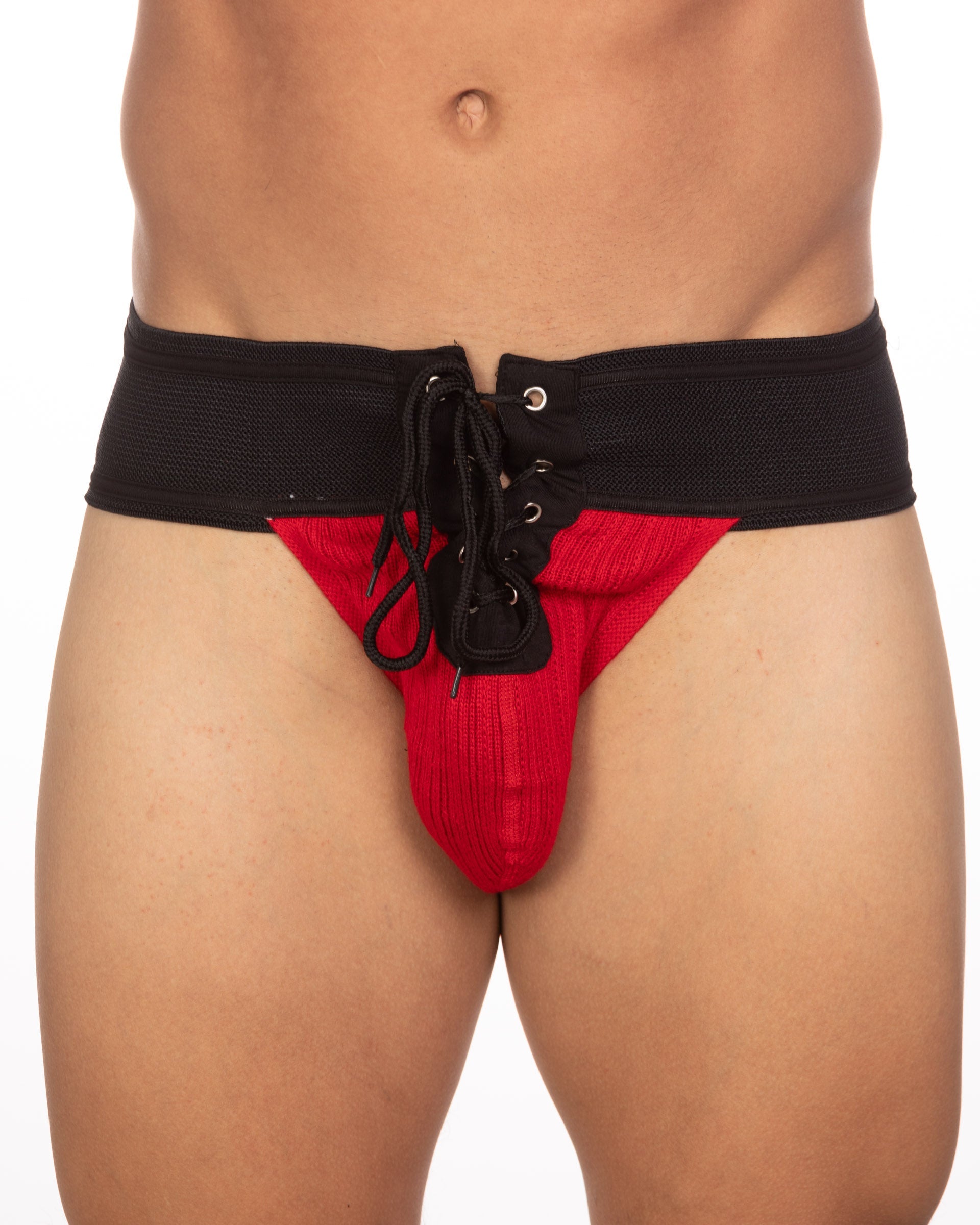 Undergear Fizx Lace Up Knit Pouch Jockstrap L/XL Sizes