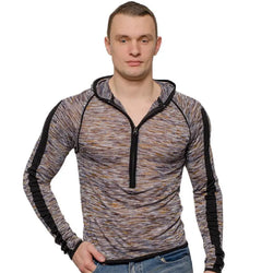 Undergear Herren-Kapuzenshirt mit Reißverschluss und Rippstruktur