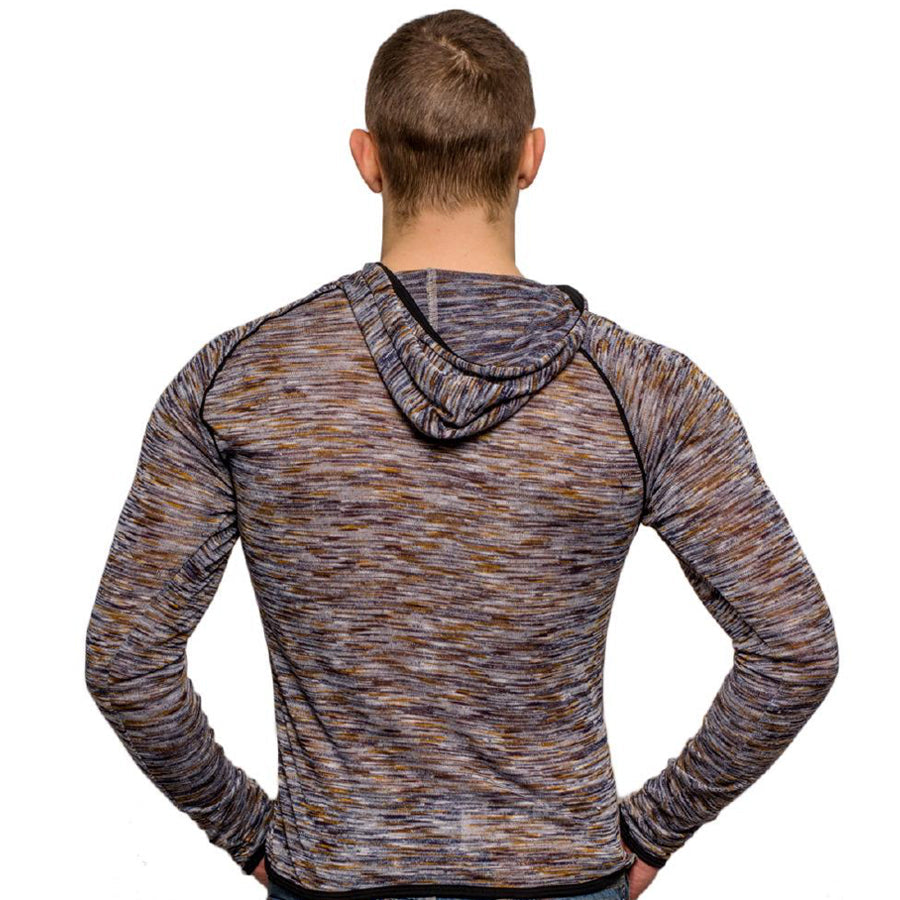 Undergear Men's Ribbed Zipper Hooded Top
