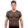 Undergear Men's V-Neck Fishnet T-Shirt
