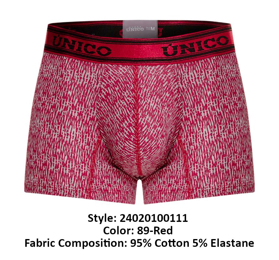 Unico 24020100111 Tallo Trunks Color 89-Red - DealByEthan.gay loves Unico