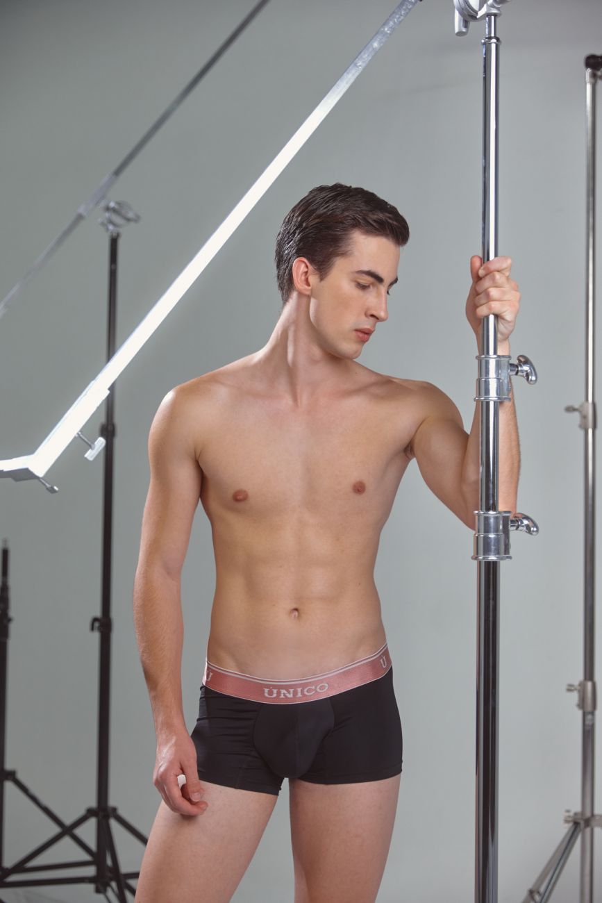 Unico 24110100108 Oro Rosa Trunks Color 99-Black - DealByEthan.gay loves Unico
