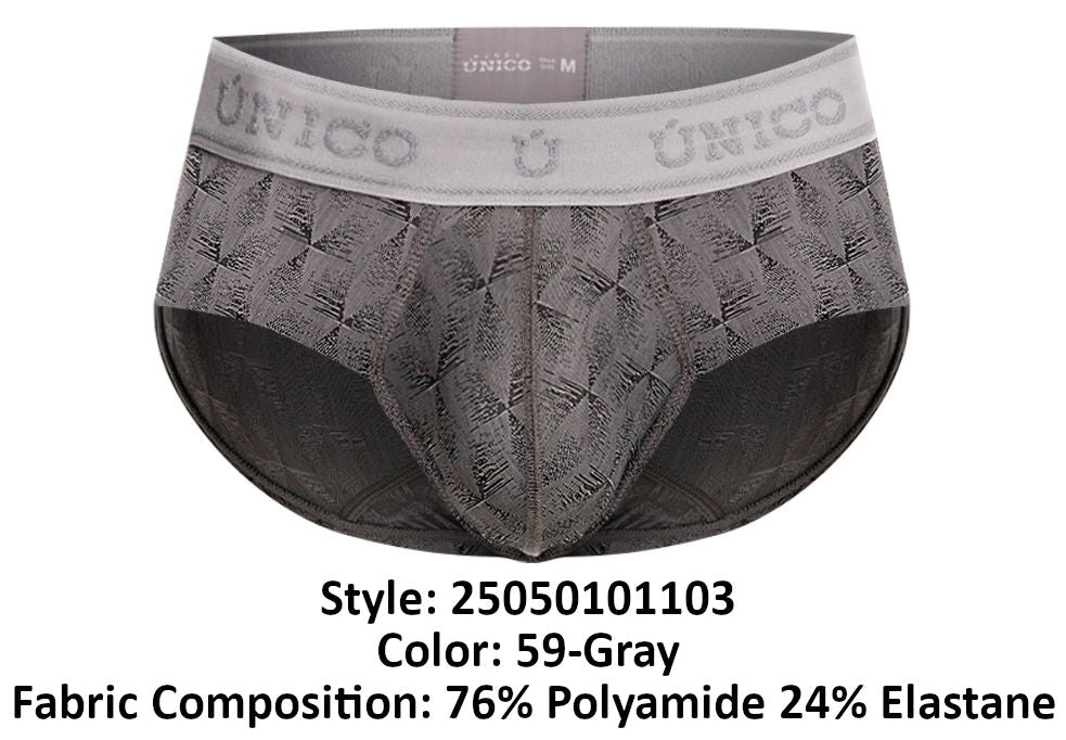 Unico 25050101103 Chisell Briefs Color 59-Gray - DealByEthan.gay loves Unico