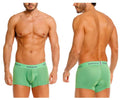Green unico men’s briefs with contoured design and elastic waistband in color 43 green frog trunks
