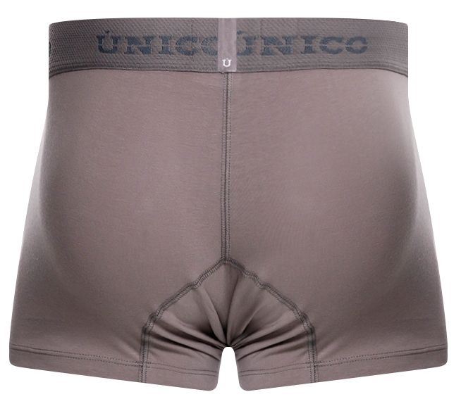 Gray unico 26020100120 ruano trunks boxer briefs with subtle textured waistband and reinforced stitching
