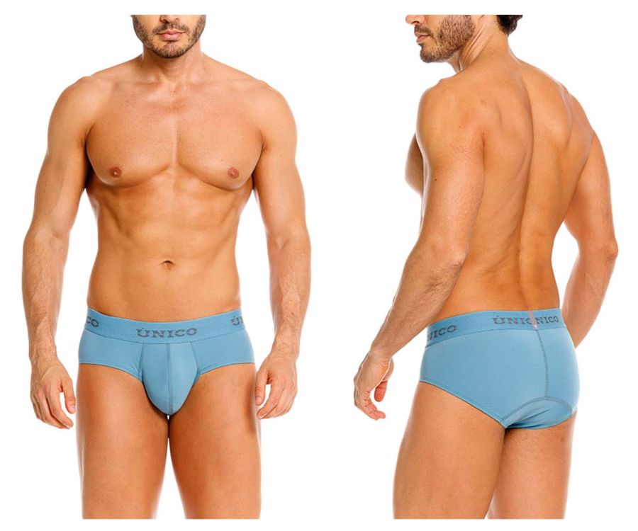 Light blue unico ventisca briefs for men with a smooth form-fitting design in color 46-blue