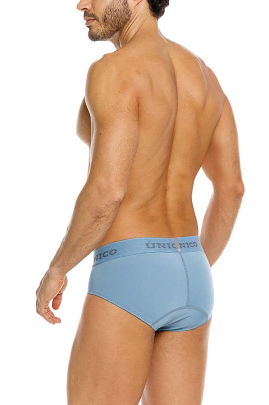 Light blue unico ventisca briefs with form-fitting design and subtle logo on the waistband for comfortable wear