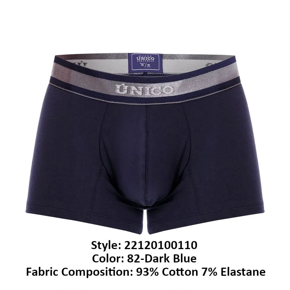 Mundo Unico Men's Underwear 22120100110 Cardenal A22 Trunks Color 82-Dark Blue