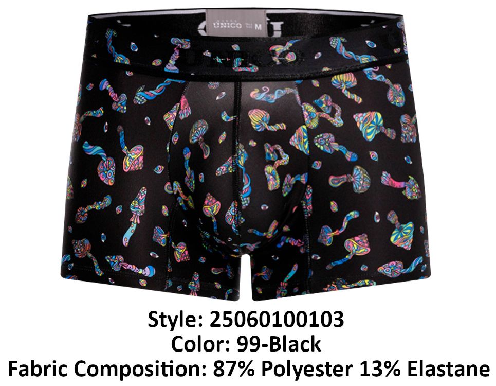 Unico 25060100103 Bóxer Hongos Color 99-Negro