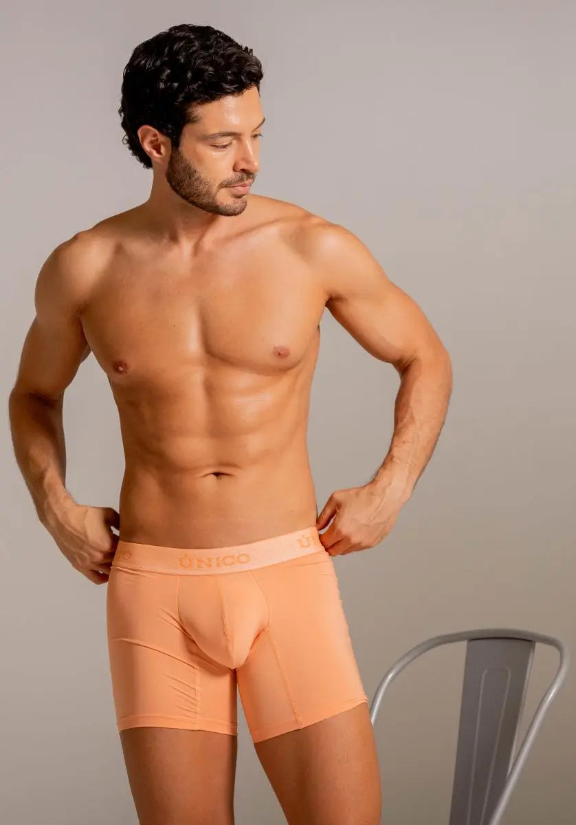 Mundo Unico Ropa Interior de Hombre 26040100222 Bóxers Clásicos de Color Albaricoque - Comodidad Esencial Color 40-Albaricoque