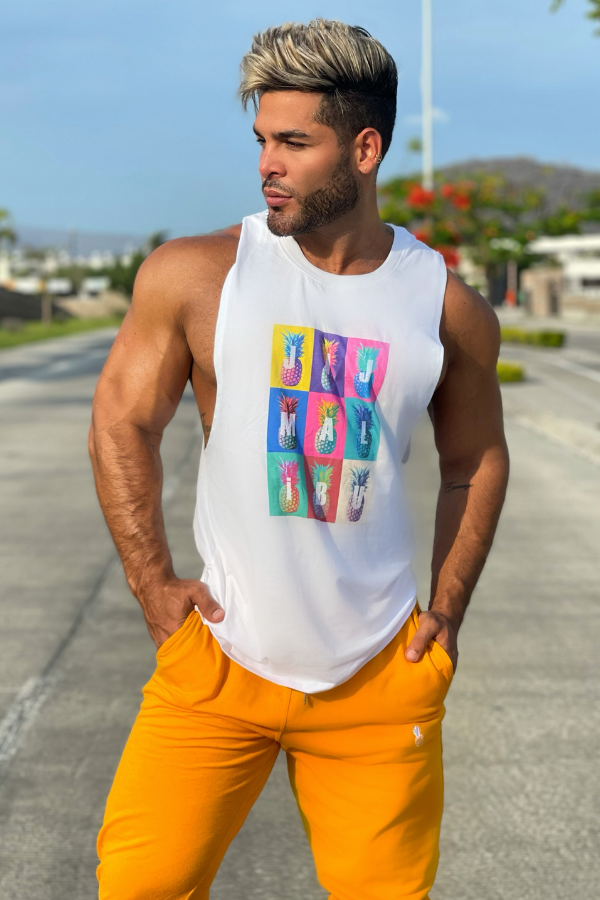 Bad Boy Tank Top - Pineapple Pop Art