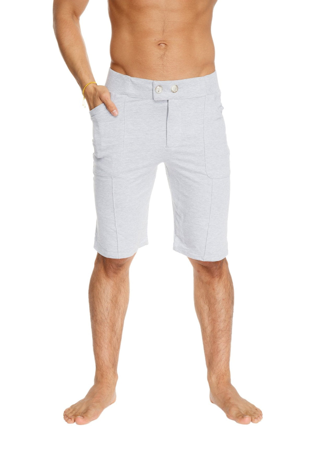 Urban tactical at home dress shorts in heather grey with a clean modern design and two front pockets
